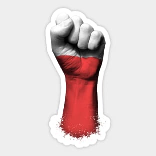 Flag of Poland on a Raised Clenched Fist Sticker